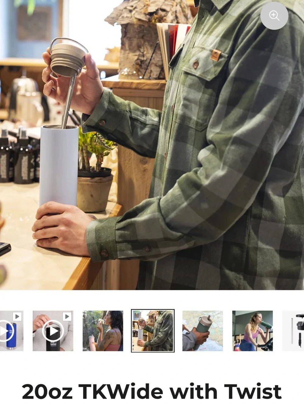 Klean Kanteen Black tkwide 20 oz twist cap Stainless Insulated Bottle